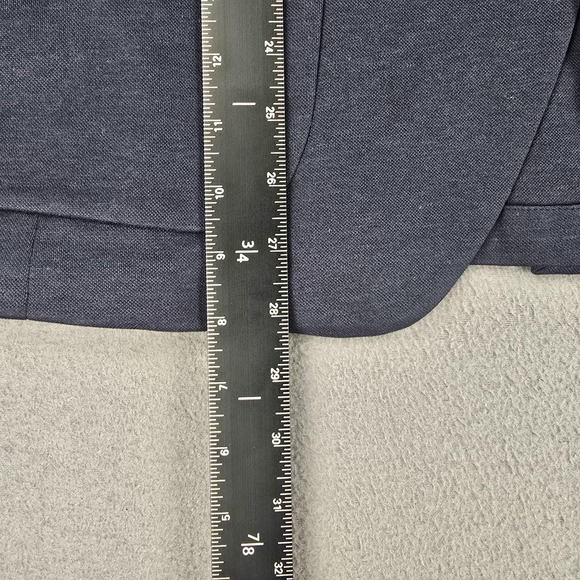 Uniqlo Sport Coat Blazer Men Medium Blue Knit Jersey Stretch Casual Unstructured - Picture 6 of 9